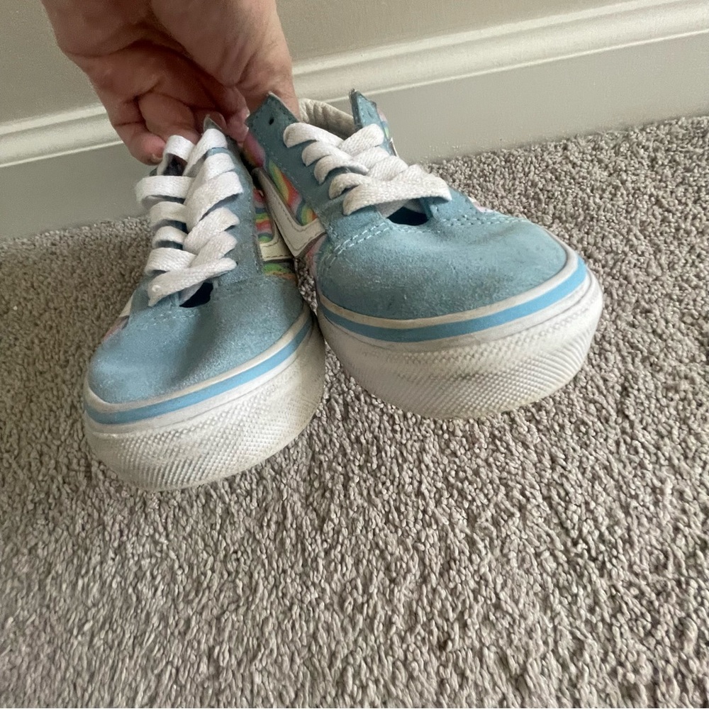 vans rainbow checkerboard Old Skool Shoes Size 13 - Picture 5 of 9